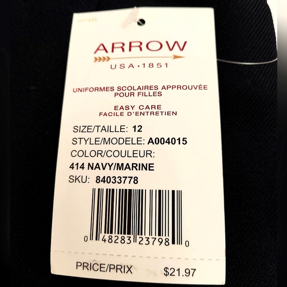 ARROW Schoolwear Uniform dress, Girls' Plus Drop Waist Jumper with White Top New - Picture 6 of 11